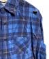 中古・古着 UNUSED (アンユーズド) ダメージ加工ネルシャツ/Distressed flannel shirt ブルー サイズ:2：8000円