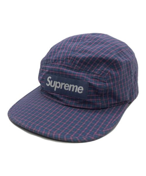 SUPREME（シュプリーム）Supreme (シュプリーム) Cordura Plaid Camp Cap パープルの古着・服飾アイテム