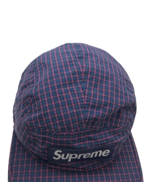 SUPREME（シュプリーム）Supreme (シュプリーム) Cordura Plaid Camp Cap パープルの古着・服飾アイテム