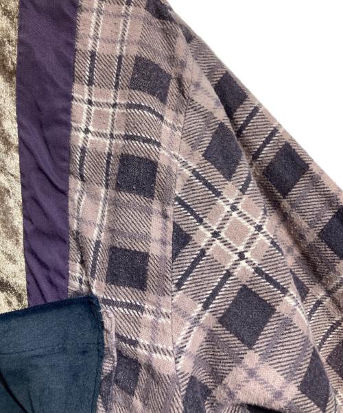 Rebuild by Needles（リビルドバイニードルス）Rebuild by Needles (リビルドバイニードルス) 7 Cuts Flannel Shirt/7カッツフランネルシャツ ネイビー×レッド サイズ:Sの古着・服飾アイテム