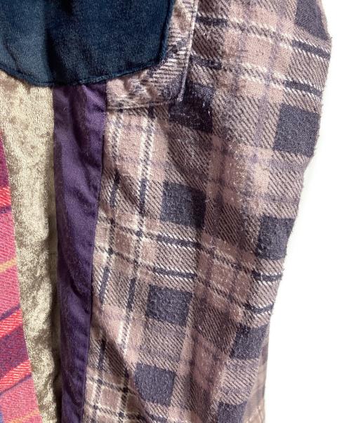 Rebuild by Needles（リビルドバイニードルス）Rebuild by Needles (リビルドバイニードルス) 7 Cuts Flannel Shirt/7カッツフランネルシャツ ネイビー×レッド サイズ:Sの古着・服飾アイテム