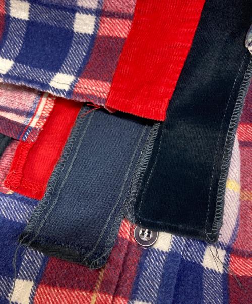 Rebuild by Needles（リビルドバイニードルス）Rebuild by Needles (リビルドバイニードルス) 7 Cuts Flannel Shirt/7カッツフランネルシャツ ネイビー×レッド サイズ:Sの古着・服飾アイテム