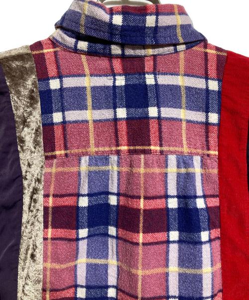 Rebuild by Needles（リビルドバイニードルス）Rebuild by Needles (リビルドバイニードルス) 7 Cuts Flannel Shirt/7カッツフランネルシャツ ネイビー×レッド サイズ:Sの古着・服飾アイテム