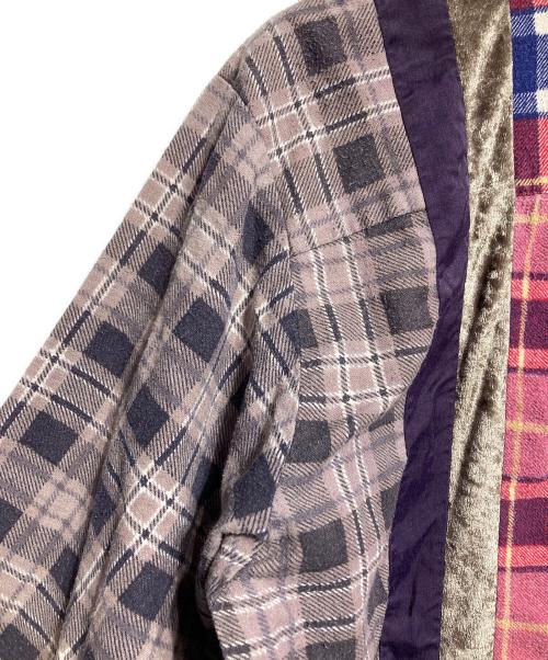 Rebuild by Needles（リビルドバイニードルス）Rebuild by Needles (リビルドバイニードルス) 7 Cuts Flannel Shirt/7カッツフランネルシャツ ネイビー×レッド サイズ:Sの古着・服飾アイテム