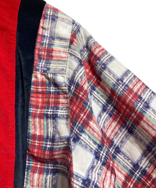 Rebuild by Needles（リビルドバイニードルス）Rebuild by Needles (リビルドバイニードルス) 7 Cuts Flannel Shirt/7カッツフランネルシャツ ネイビー×レッド サイズ:Sの古着・服飾アイテム