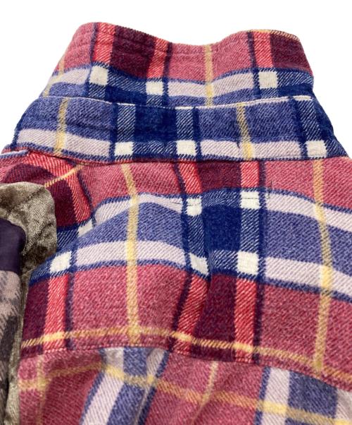 Rebuild by Needles（リビルドバイニードルス）Rebuild by Needles (リビルドバイニードルス) 7 Cuts Flannel Shirt/7カッツフランネルシャツ ネイビー×レッド サイズ:Sの古着・服飾アイテム