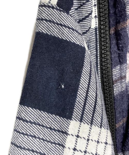 Rebuild by Needles（リビルドバイニードルス）Rebuild by Needles (リビルドバイニードルス) Cuts Zipped Wide Shirt/カッツジップドワイドシャツ ネイビー×レッド サイズ:－の古着・服飾アイテム