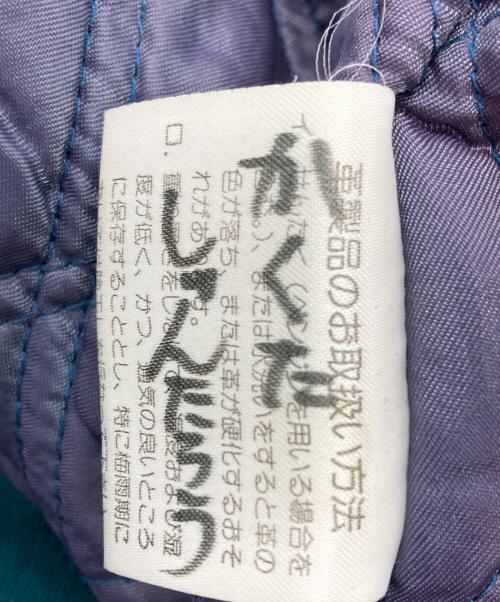 HARLEY-DAVIDSON（ハーレーダビッドソン）HARLEY-DAVIDSON (ハーレーダビッドソン) レザーMA-１ジャケット/Leather jacket アイボリー×ブルー サイズ:Mの古着・服飾アイテム