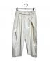 ISSEY MIYAKE（イッセイミヤケ）の古着「コットンリネンタックスラックス/Cotton-Linen Pleated Slacks」｜アイボリー