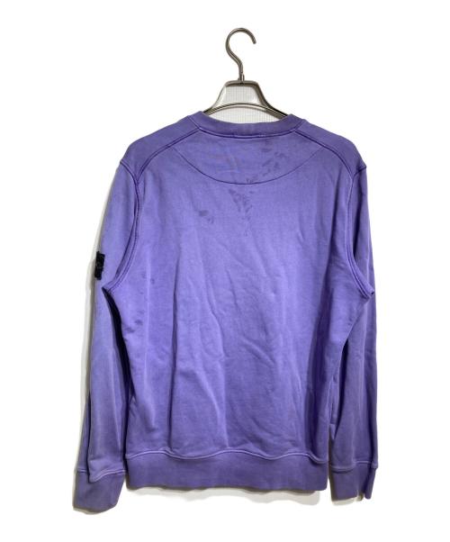 STONE ISLAND（ストーンアイランド）STONE ISLAND (ストーンアイランド) Cotton Fleece Crewneck Sweatshirt/コットンフリース クルーネックスウェットシャツ パープル サイズ:Lの古着・服飾アイテム
