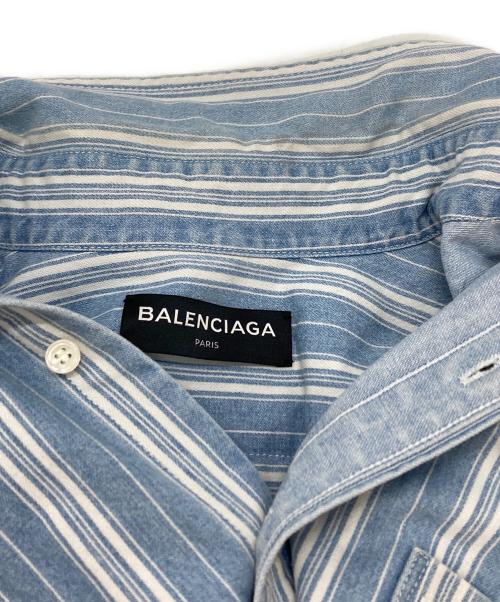 BALENCIAGA（バレンシアガ）BALENCIAGA (バレンシアガ) Big Denim Shirt/ビッグデニムシャツ ブルー サイズ:37の古着・服飾アイテム