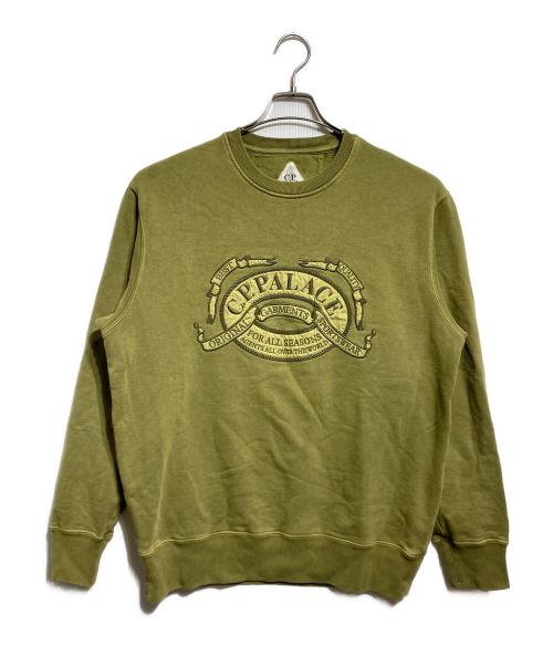 C.P COMPANY（シーピーカンパニー）C.P COMPANY (シーピーカンパニー) PALACE (パレス) Classic Over dyed Crew Sweat/クラシック オーバーダイ クルースウェット グリーン サイズ:Mの古着・服飾アイテム