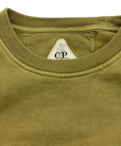 C.P COMPANY（シーピーカンパニー）C.P COMPANY (シーピーカンパニー) PALACE (パレス) Classic Over dyed Crew Sweat/クラシック オーバーダイ クルースウェット グリーン サイズ:Mの古着・服飾アイテム