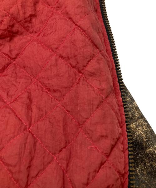 PINK HOUSE（ピンクハウス）PINK HOUSE (ピンクハウス) レザー×デニムスタジャン/Leather & Denim Varsity Jacket ブルー×ブラック サイズ:－の古着・服飾アイテム