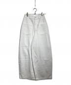 SOEMINソエミン）の古着「Denim docking sweatpants/ﾃﾞﾆﾑﾄﾞｯｷﾝｸﾞｽｳｪｯﾄﾊﾟﾝﾂ」｜ホワイト
