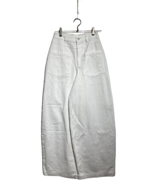SOEMIN（ソエミン）SOEMIN (ソエミン) Denim docking sweatpants/ﾃﾞﾆﾑﾄﾞｯｷﾝｸﾞｽｳｪｯﾄﾊﾟﾝﾂ ホワイト サイズ:FREEの古着・服飾アイテム