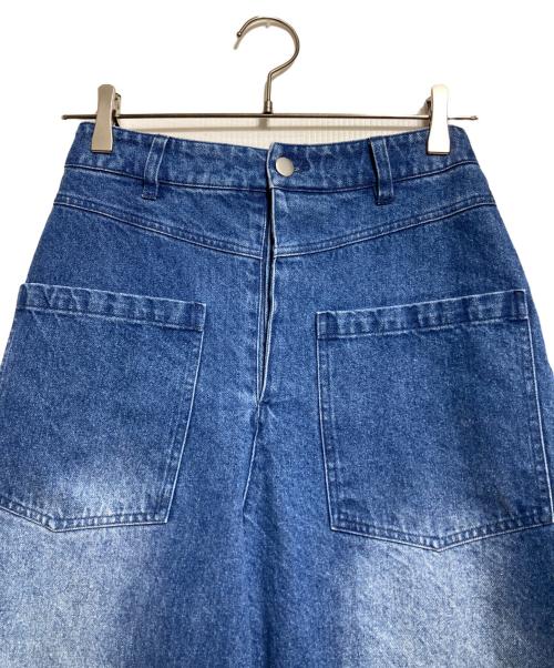 SOEMIN（ソエミン）SOEMIN (ソエミン) スウェットドッキングデニム/Denim docking sweatpants インディゴ×グレー サイズ:FREEの古着・服飾アイテム