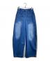 SOEMIN（ソエミン）の古着「スウェットドッキングデニム/Denim docking sweatpants」｜インディゴ×グレー