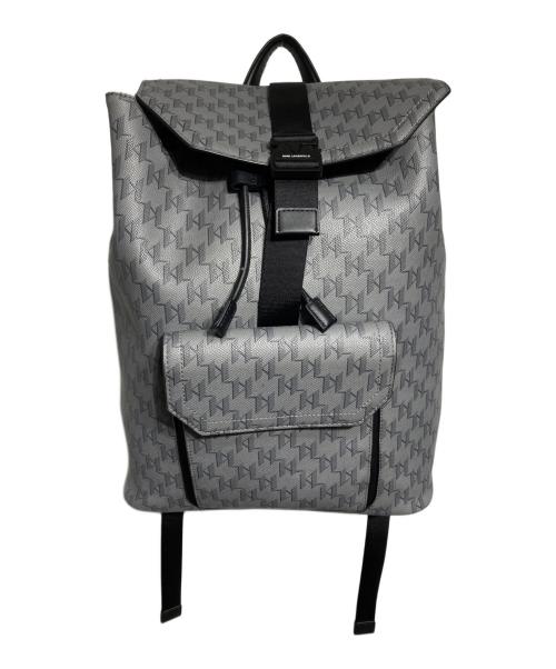 Karl Lagerfeld（カール ラガーフェルド）Karl Lagerfeld (カール ラガーフェルド) コブラバックルバックパック グレーの古着・服飾アイテム