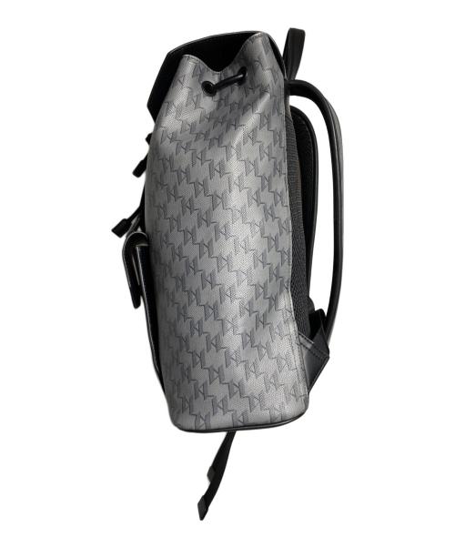 Karl Lagerfeld（カール ラガーフェルド）Karl Lagerfeld (カール ラガーフェルド) コブラバックルバックパック グレーの古着・服飾アイテム