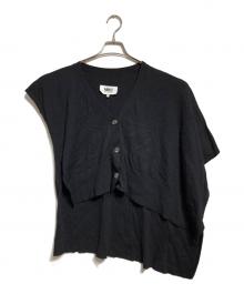 MM6 Maison Margiela（エムエムシックスメゾンマルジェラ）の古着「変形ニットベスト」｜ブラック