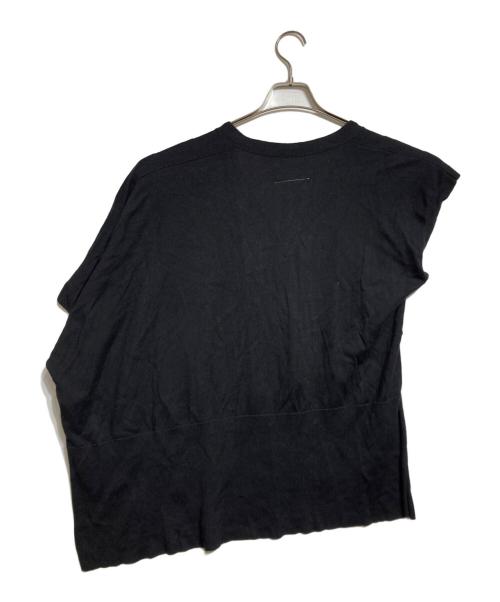 MM6 Maison Margiela（エムエムシックスメゾンマルジェラ）MM6 Maison Margiela (エムエムシックスメゾンマルジェラ) 変形ニットベスト ブラック サイズ:Ｓの古着・服飾アイテム