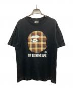 BAPE BY A BATHING APEベイプバイアベイシングエイプ）の古着「APE HEAD ROGO TEE」｜ブラック