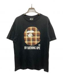 BAPE BY A BATHING APE（ベイプバイアベイシングエイプ）の古着「APE HEAD ROGO TEE」｜ブラック