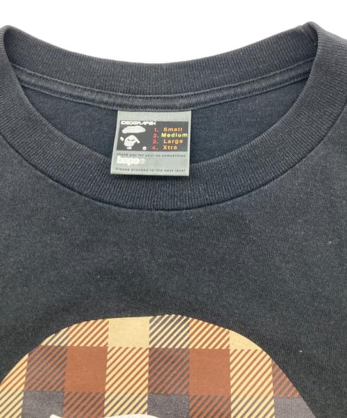 BAPE BY A BATHING APE（ベイプバイアベイシングエイプ）BAPE BY A BATHING APE (ベイプバイアベイシングエイプ) APE HEAD ROGO TEE ブラック サイズ:Mの古着・服飾アイテム