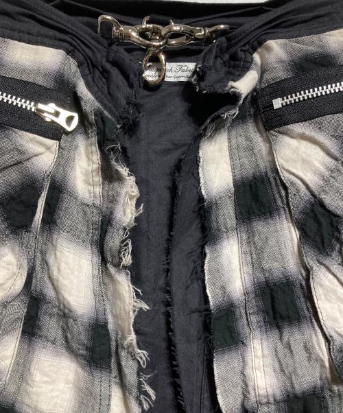 SASQUATCHfabrix.（サスクワッチファブリックス）SASQUATCHfabrix. (サスクワッチファブリックス) オンブレ腰巻スカーフ/Ombré waist-wrap scarf ホワイト×ブラック サイズ:Freeの古着・服飾アイテム