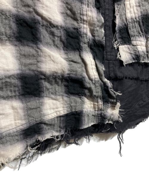SASQUATCHfabrix.（サスクワッチファブリックス）SASQUATCHfabrix. (サスクワッチファブリックス) オンブレ腰巻スカーフ/Ombré waist-wrap scarf ホワイト×ブラック サイズ:Freeの古着・服飾アイテム