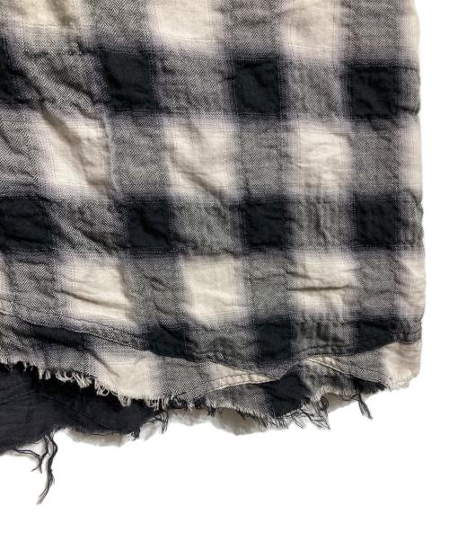 SASQUATCHfabrix.（サスクワッチファブリックス）SASQUATCHfabrix. (サスクワッチファブリックス) オンブレ腰巻スカーフ/Ombré waist-wrap scarf ホワイト×ブラック サイズ:Freeの古着・服飾アイテム