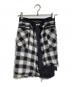SASQUATCHfabrix.（サスクワッチファブリックス）の古着「オンブレ腰巻スカーフ/Ombré waist-wrap scarf」｜ホワイト×ブラック