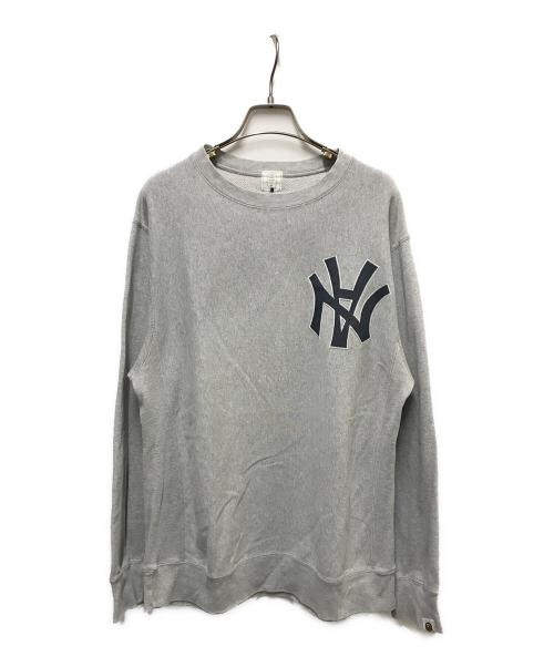 A BATHING APE（アベイシングエイプ）A BATHING APE (アベイシングエイプ) NEIGHBORHOOD (ネイバーフッド) 90s コラボロゴスウェット グレー サイズ:Mの古着・服飾アイテム