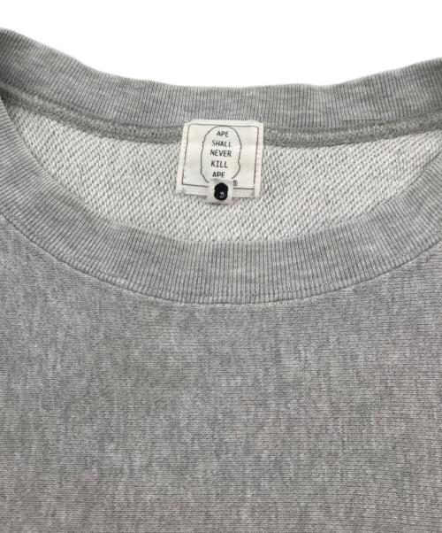 A BATHING APE（アベイシングエイプ）A BATHING APE (アベイシングエイプ) NEIGHBORHOOD (ネイバーフッド) 90s コラボロゴスウェット グレー サイズ:Mの古着・服飾アイテム