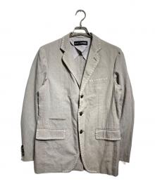 ISSEY MIYAKE（イッセイミヤケ）の古着「ステッチデザインリネンジャケット/Stitched Linen Jacket」｜グレー