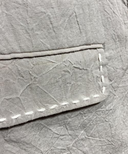 ISSEY MIYAKE（イッセイミヤケ）ISSEY MIYAKE (イッセイミヤケ) ステッチデザインリネンジャケット/Stitched Linen Jacket グレー サイズ:2の古着・服飾アイテム