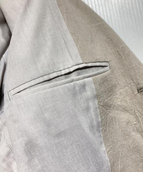 ISSEY MIYAKE（イッセイミヤケ）ISSEY MIYAKE (イッセイミヤケ) ステッチデザインリネンジャケット/Stitched Linen Jacket グレー サイズ:2の古着・服飾アイテム