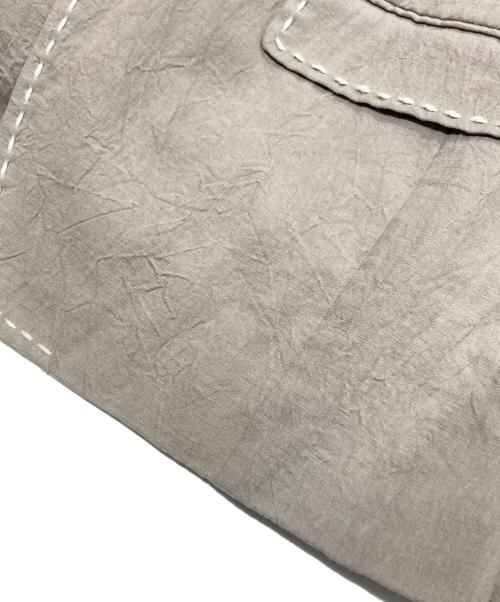 ISSEY MIYAKE（イッセイミヤケ）ISSEY MIYAKE (イッセイミヤケ) ステッチデザインリネンジャケット/Stitched Linen Jacket グレー サイズ:2の古着・服飾アイテム