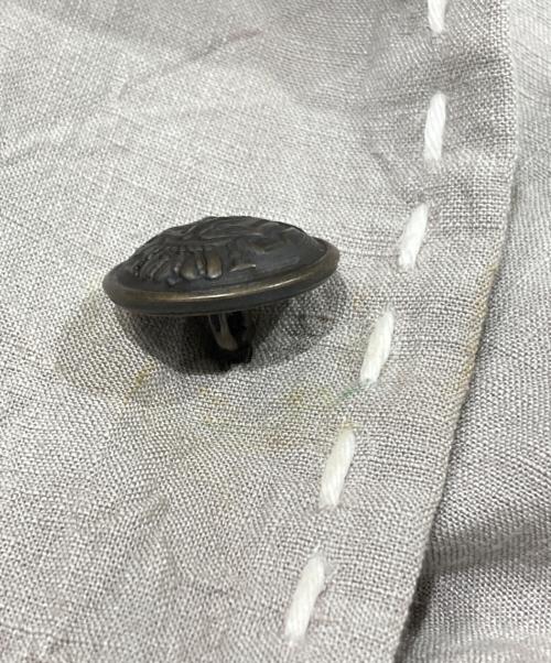 ISSEY MIYAKE（イッセイミヤケ）ISSEY MIYAKE (イッセイミヤケ) ステッチデザインリネンジャケット/Stitched Linen Jacket グレー サイズ:2の古着・服飾アイテム