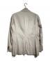ISSEY MIYAKE (イッセイミヤケ) ステッチデザインリネンジャケット/Stitched Linen Jacket グレー サイズ:2：18000円
