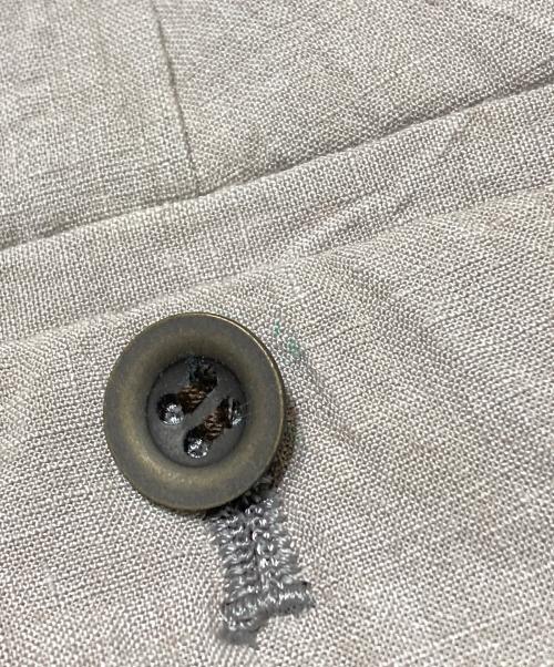 ISSEY MIYAKE（イッセイミヤケ）ISSEY MIYAKE (イッセイミヤケ) ステッチデザインリネンパンツ/Stitched Linen Pants グレー サイズ:2の古着・服飾アイテム