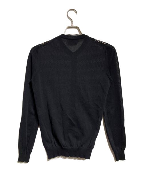 Salvatore Ferragamo（サルヴァトーレ フェラガモ）Salvatore Ferragamo (サルヴァトーレ フェラガモ) デザインカーディガン/Design Cardigan ブラック サイズ:Mの古着・服飾アイテム