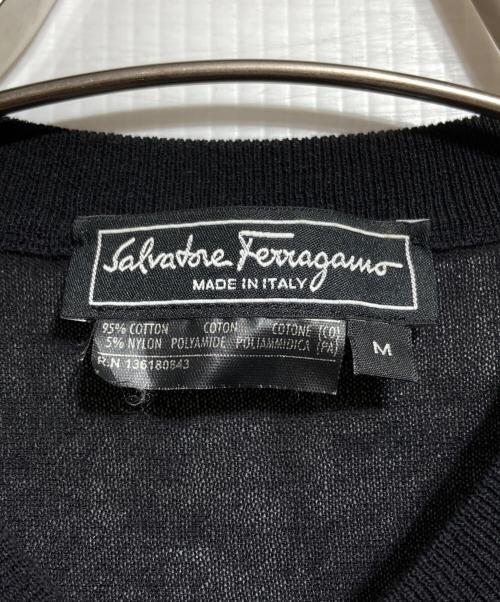 Salvatore Ferragamo（サルヴァトーレ フェラガモ）Salvatore Ferragamo (サルヴァトーレ フェラガモ) デザインカーディガン/Design Cardigan ブラック サイズ:Mの古着・服飾アイテム