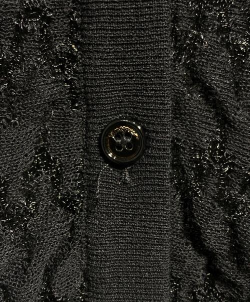 Salvatore Ferragamo（サルヴァトーレ フェラガモ）Salvatore Ferragamo (サルヴァトーレ フェラガモ) デザインカーディガン/Design Cardigan ブラック サイズ:Mの古着・服飾アイテム