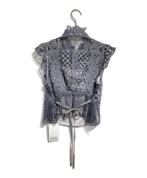 Snidel（スナイデル）Snidel (スナイデル) ジャガードレースペプラムブラウス/Jacquard Lace Peplum Blouse グレー サイズ:Freeの古着・服飾アイテム