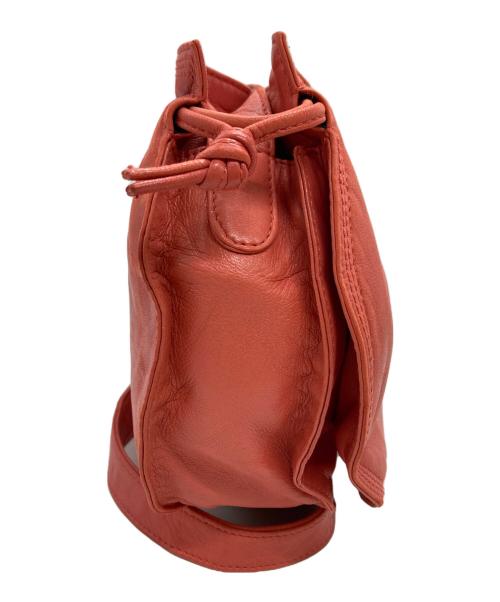 LOEWE（ロエベ）LOEWE (ロエベ) アナグラムエンボスナッパレザーショルダーバッグ レッドの古着・服飾アイテム
