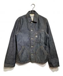 LOEWE（ロエベ）の古着「Blue Denim Botanical Jacket/ブルーデニムボタニカルジャケット」｜インディゴ