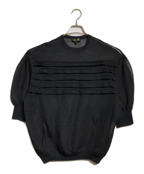 DRAWER（ドゥロワー）Drawer (ドゥロワー) シアーカットソー ブラック サイズ:2の古着・服飾アイテム
