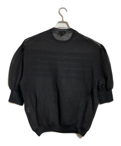 DRAWER（ドゥロワー）Drawer (ドゥロワー) シアーカットソー ブラック サイズ:2の古着・服飾アイテム